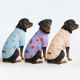 Sunblock Dog T-Shirt (3-pack) - Seashell, Berries, Pineapple