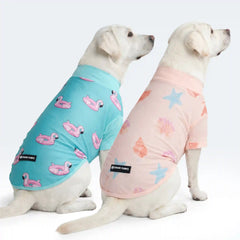 Sunblock Dog T-Shirt (2-pack) - Flamingo Seashell