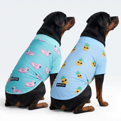 Sunblock Dog T-Shirt (2-pack) - Flamingo Pineapple