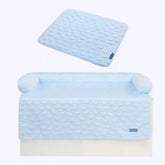 Frostcore™ Cooling Couch Cover Dog Bed and Cooling Mat Set - Hearts Blue