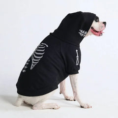 Halloween Dog Hoodie - Reflective Skeleton (2)