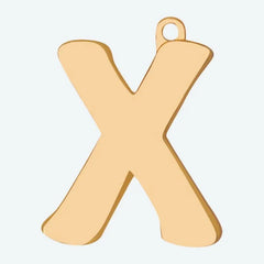 Initial Letter Jewelry Tag - X
