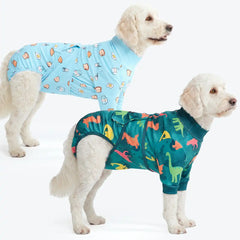 Dog Surgical Suit (2-pack) - Breakfast Blue and Dinosaurs