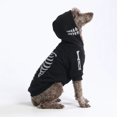 Halloween Dog Hoodie - Reflective Skeleton