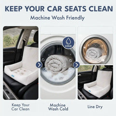 Frostcore™ Dog Cooling Car Seat Bed - Waffle Grey