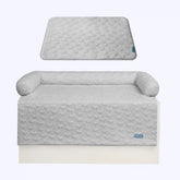 Frostcore™ Cooling Couch Cover Dog Bed and Cooling Mat Set - Hearts Grey