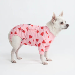 Dog Surgical Suit - Pink Hearts