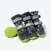 Dog Rainboots, Waterproof Dog Shoes - Grey Camo
