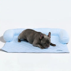 Frostcore™ Cooling Couch Cover Dog Bed - Hearts Blue