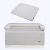 Frostcore™ Cooling Couch Cover Dog Bed and Cooling Mat Set - Waffle Grey