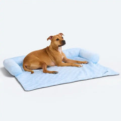 Frostcore™ Cooling Couch Cover Dog Bed - Hearts Blue (2)