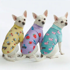 Sunblock Dog T-Shirt (3-pack) - Bees, Flamingo, Berries