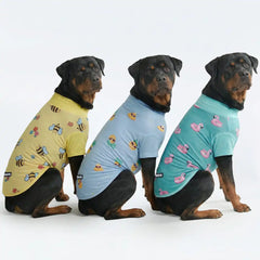 Sunblock Dog T-Shirt (3-pack) - Bees, Flamingo, Pineapple