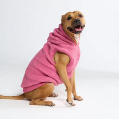 Teddy Sherpa Dog Jacket - Dark Pink