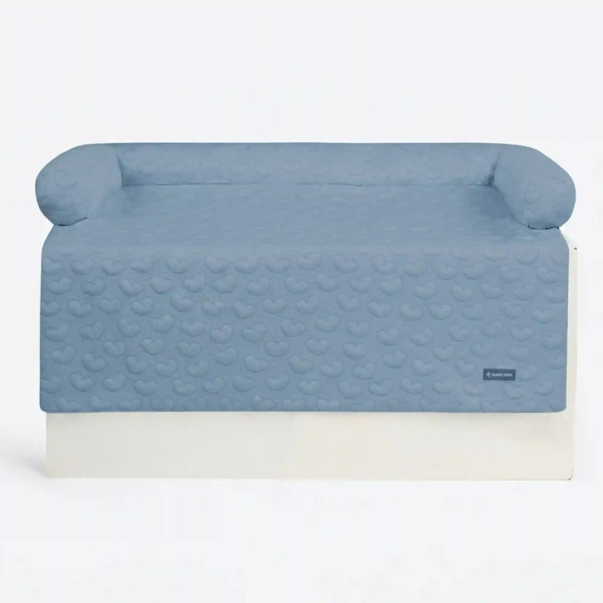 Frostcore™ Cooling Couch Cover Dog Bed - Hearts Ash Blue