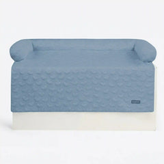 Frostcore™ Cooling Couch Cover Dog Bed - Hearts Ash Blue