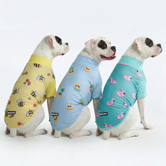 Sunblock Dog T-Shirt (3-pack) - Bees, Flamingo, Pineapple