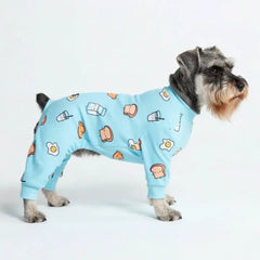 Dog Pajama - Breakfast Blue