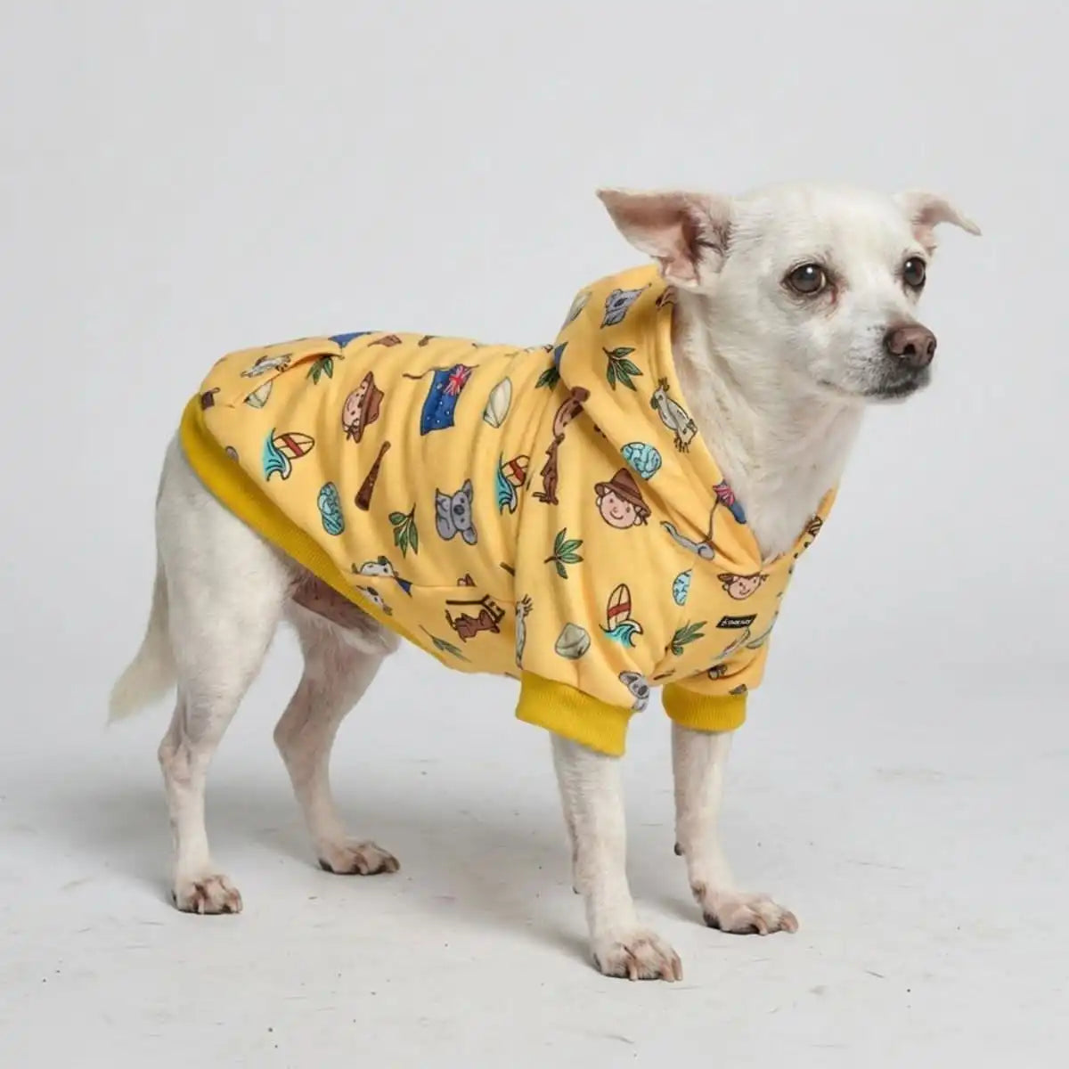 The Australia Dog Hoodie - Yellow
