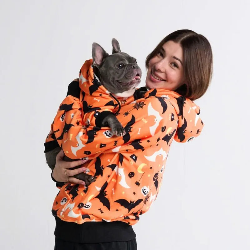 Halloween Dog & Human Matching Hoodie Set – Orange