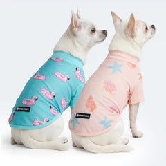 Sunblock Dog T-Shirt (2-pack) - Flamingo Seashell