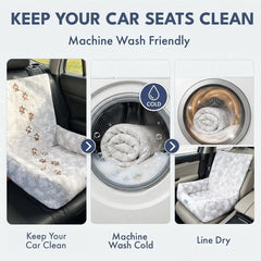 Frostcore™ Dog Cooling Car Seat Bed - Clouds Grey