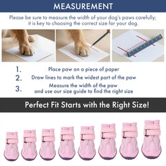 365 All-Season Dog Shoe 4PC Set - Pink
