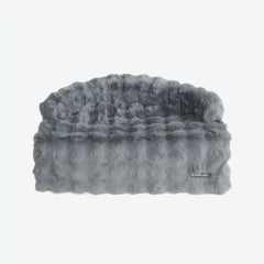 Calming Fluffy Couch Cover Dog Bed - Grey