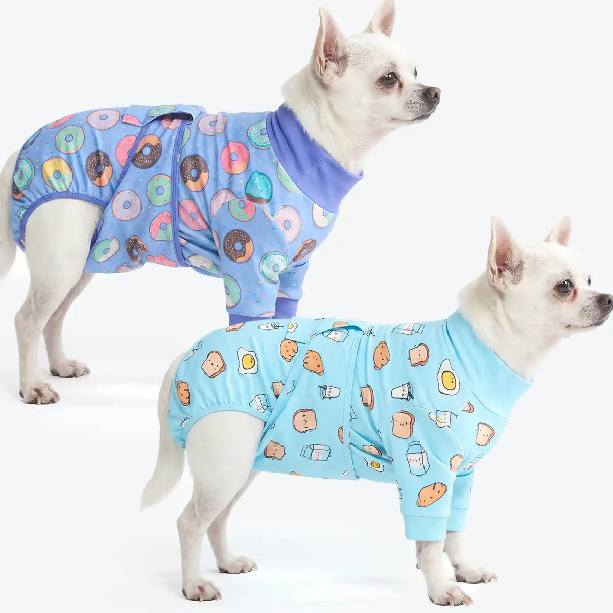 Dog Surgical Suit (2-pack) - Breakfast Blue and Donuts