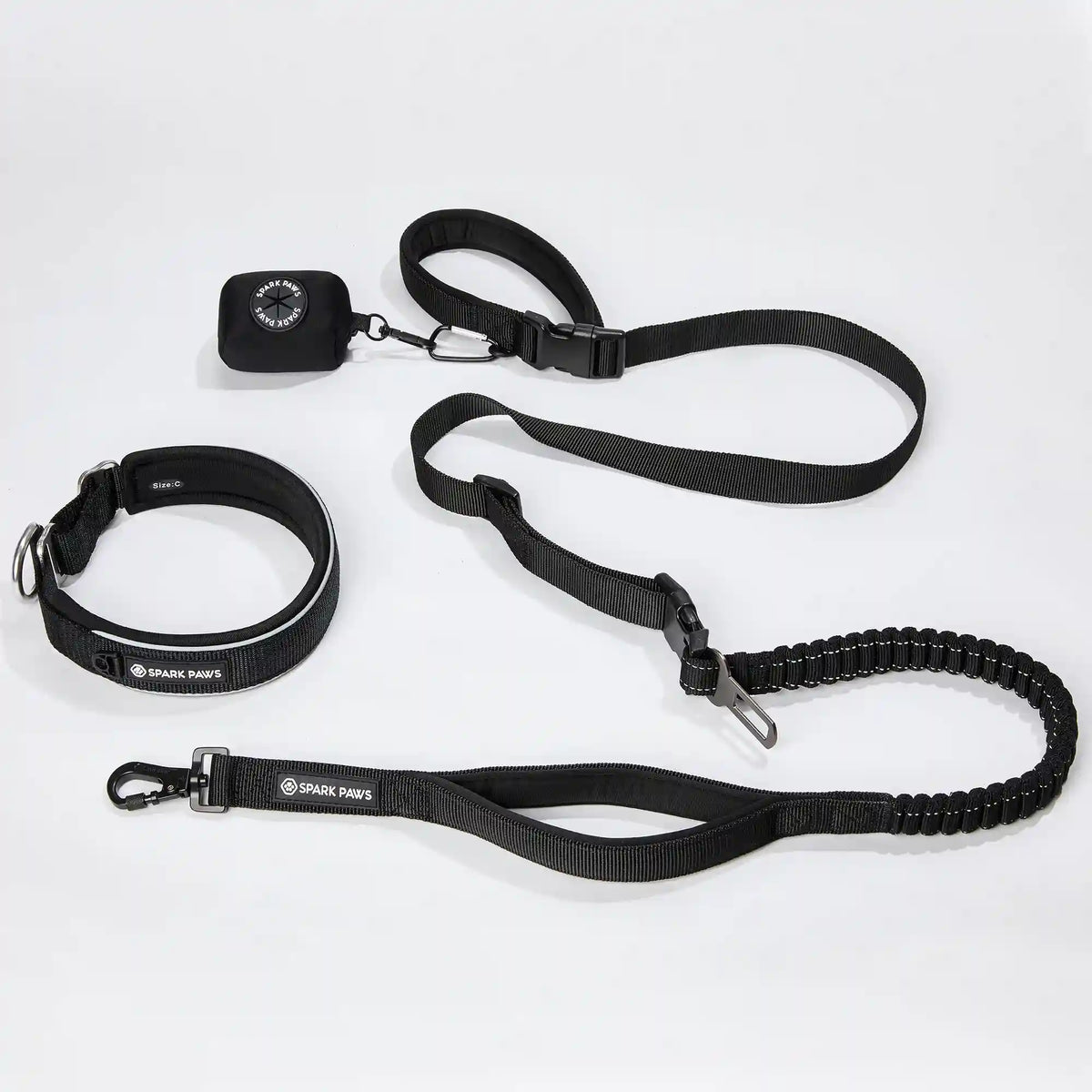 Martingale Collar and Multipurpose Leash Set - Black