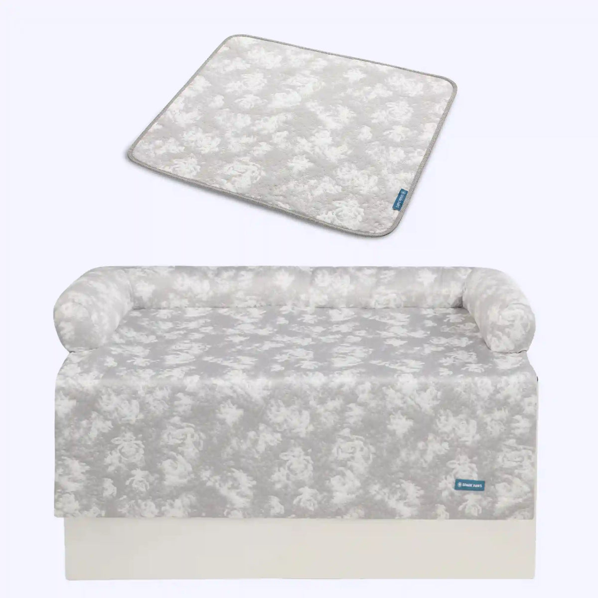 Frostcore™ Cooling Couch Cover Dog Bed and Cooling Mat Set - Clouds Grey