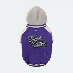 Dog Varsity Jacket - Purple