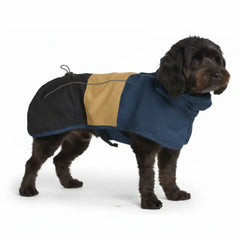 Breatheshield™ Dog Raincoat - Blue Gold Black