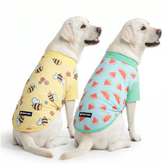 Sunblock Dog T-Shirt (2-pack) - Bees Watermelon