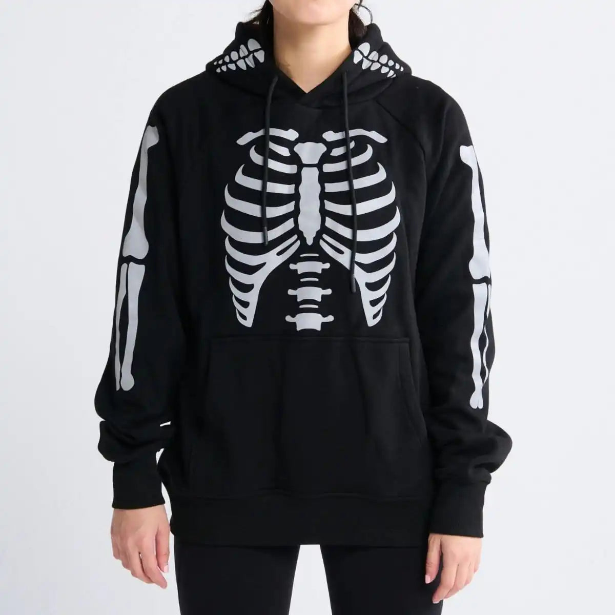 Halloween Human Hoodie - Reflective Skeleton