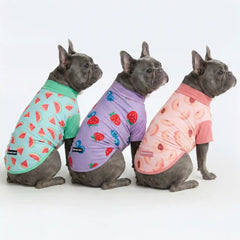 Sunblock Dog T-Shirt (3-pack) - Watermelon, Berries, Peaches