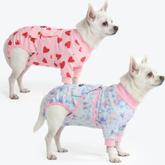 Dog Surgical Suit (2-pack) - Butterfly and Pink Hearts