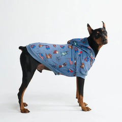 The USA Dog Hoodie - Blue