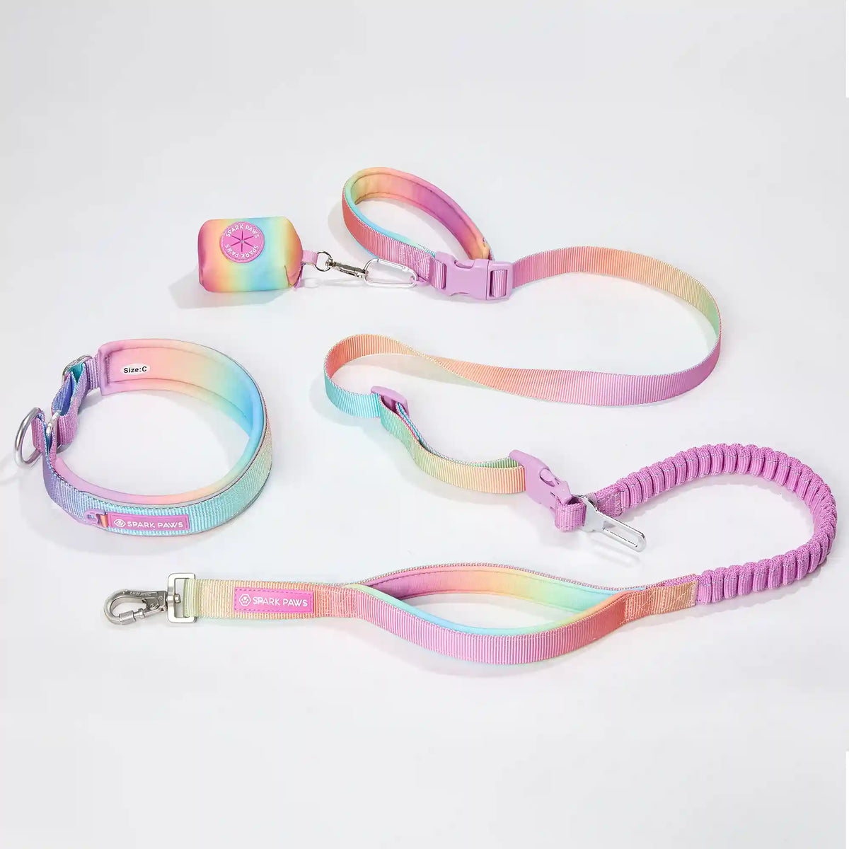 Martingale Collar and Multipurpose Leash Set - Pastel Icing