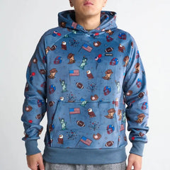 The USA Human Hoodie - Blue