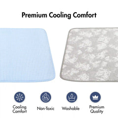 Frostcore™ Cooling Mat (2-pack) - Clouds Grey & Hearts Blue