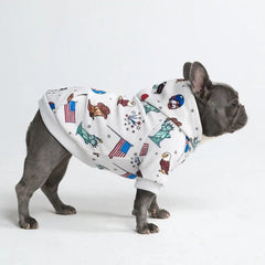 The USA Dog Hoodie - Grey