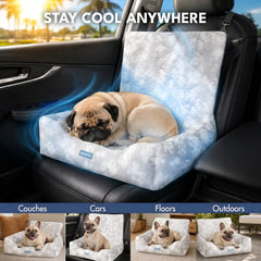 Frostcore™ Dog Cooling Car Seat Bed - Clouds Grey