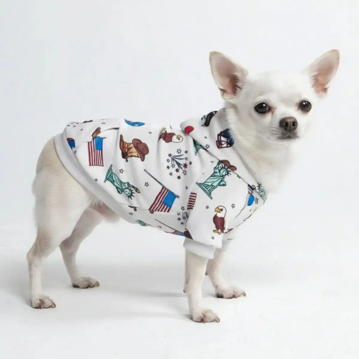 The USA Dog Hoodie - Grey