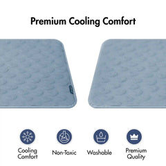 Frostcore™ Cooling Mat (2-pack) - Hearts Ash Blue