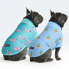 Sunblock Dog T-Shirt (2-pack) - Flamingo Pineapple