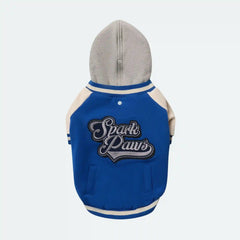 Dog Varsity Jacket - Blue