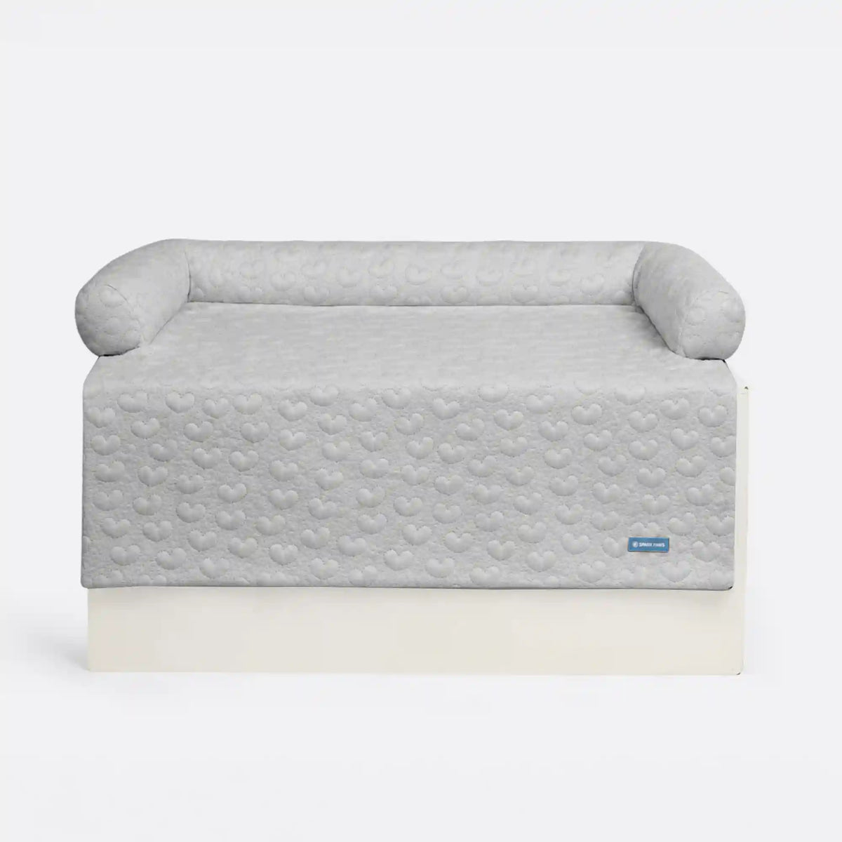 Frostcore™ Cooling Couch Cover Dog Bed - Hearts Grey