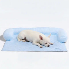 Frostcore™ Cooling Couch Cover Dog Bed - Hearts Blue