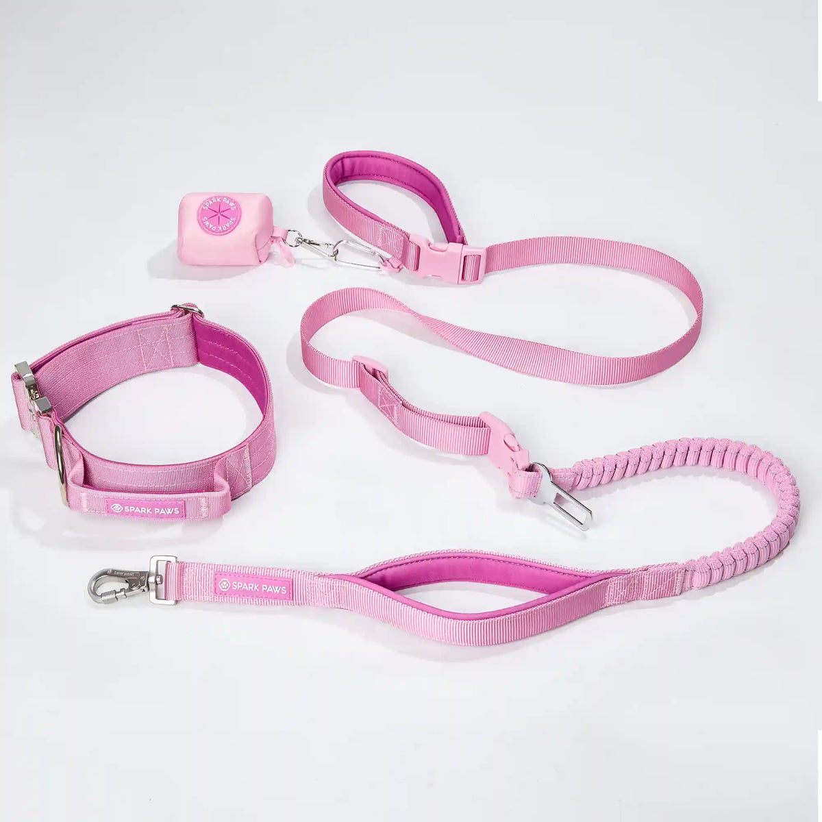 Comfort Control Collar and Multipurpose Leash Set - Pink